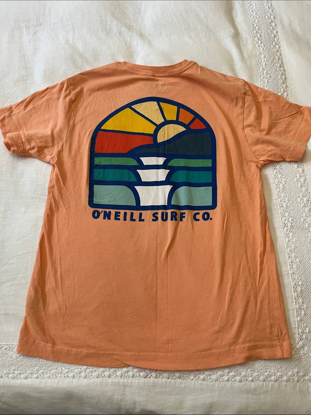 O’Neill Surf Co. Orange Standard Fit Cotton T-Shirt, Size X-Large